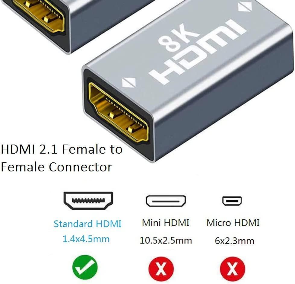 NÖRDIC HDMI 2.1 8K Hun til hun kabelforlænger HDMI kønsskifter