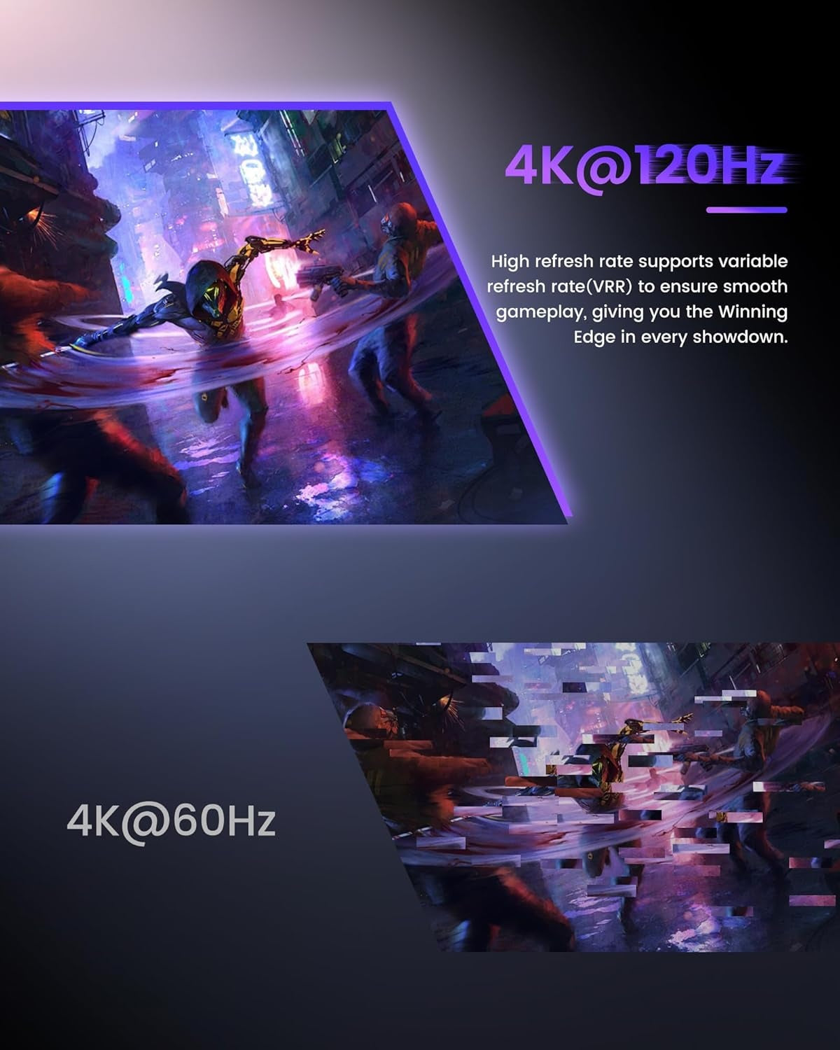 NÖRDIC HDMI 2 til 1 switch 8K60Hz 4K@120Hz med fjernbetjening, aluminium