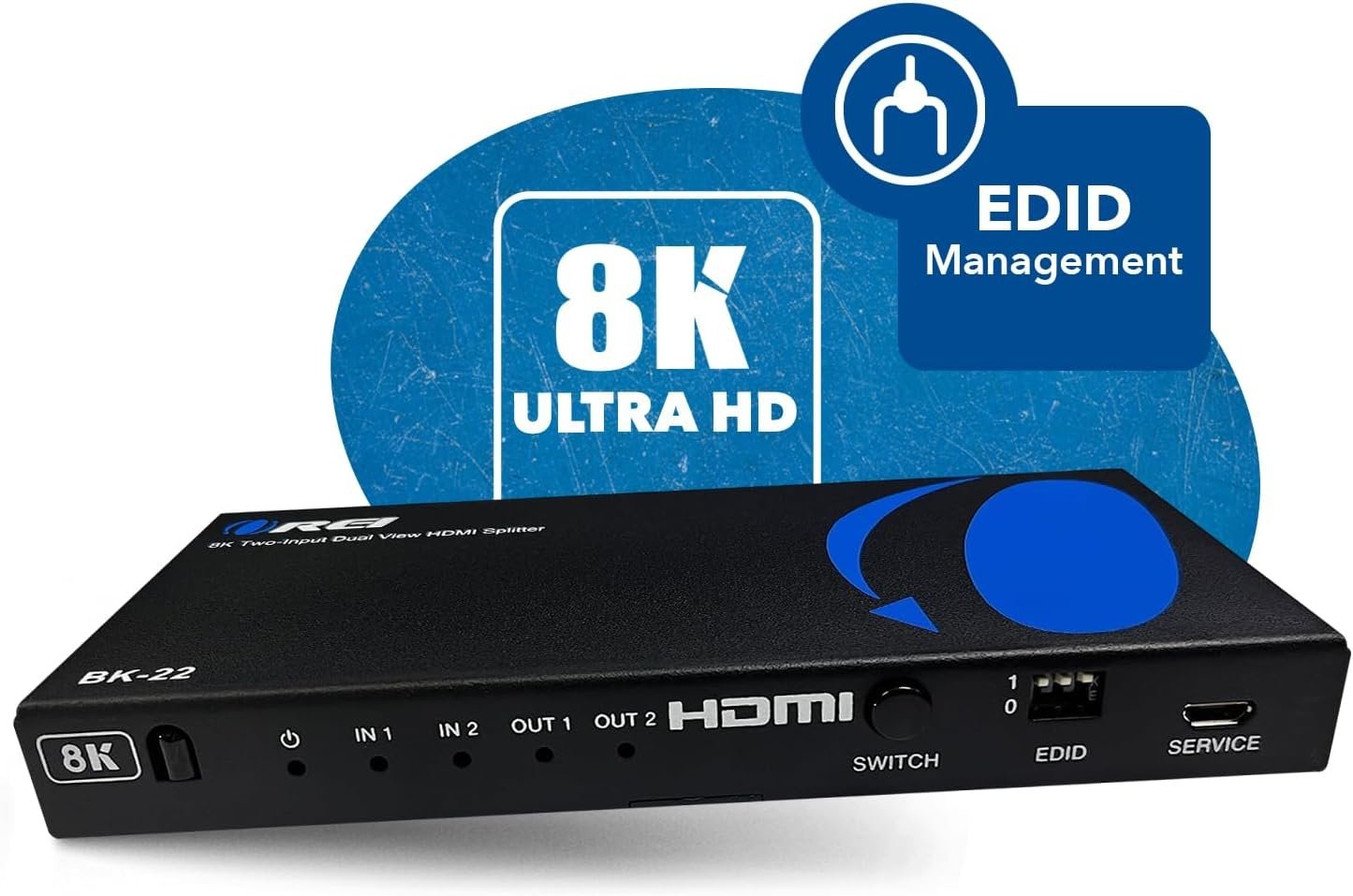 NÖRDIC HDMI Splitter 2 in 2 out, 4K@120Hz, Dolby Vision Pass-Through, HDCP 2.3, Auto EDID Management