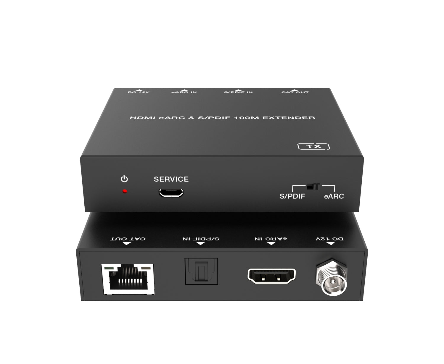 NÖRDIC HDMI eARC SPDIF lydforlænger over CAT6-kabel 100m