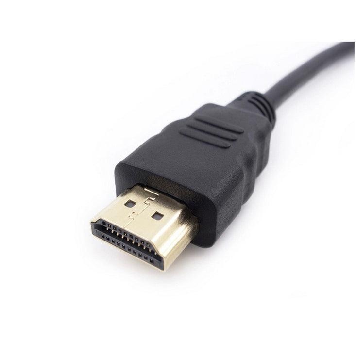 NÖRDIC HDMI forlængerledning 1m mandlige og kvindelige sort 4K 30Hz 10.2 Gbps HDMI 1.4 HDMI High Speed med Ethernet