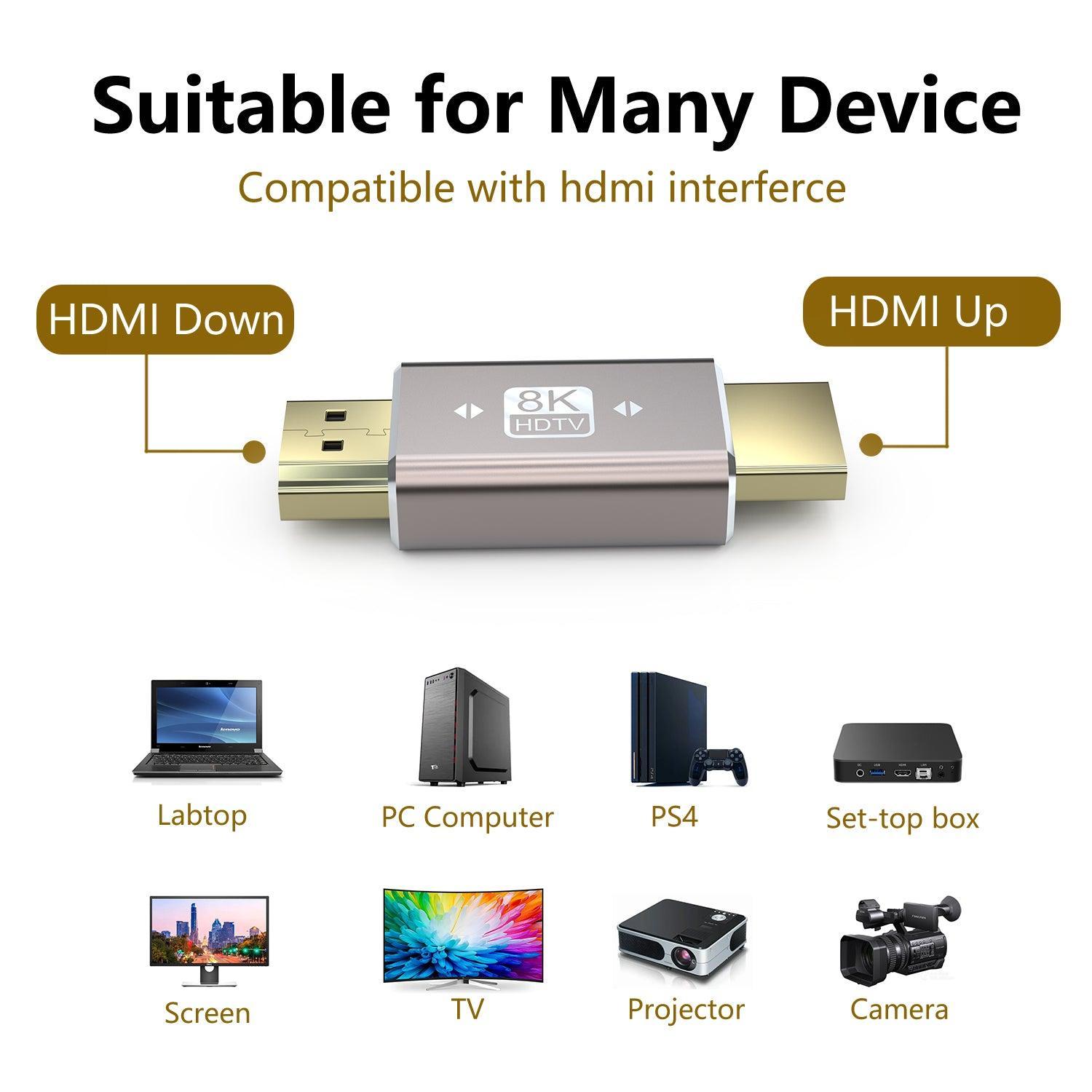 NÖRDIC HDMI kønsskifter adapter han til han 8K60Hz 4K120Hz 48Gbps