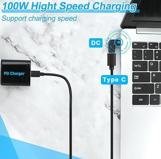 NÖRDIC Laptop-adapter USB-C til DC 7,9x5,5mm 100W