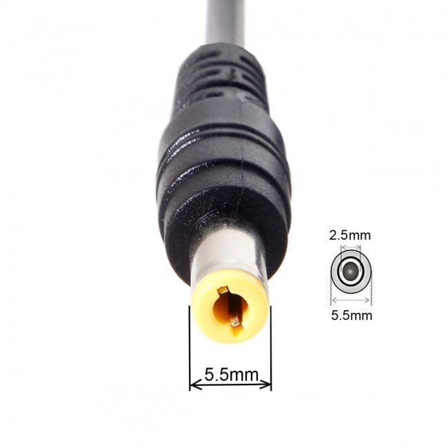 NÖRDIC Laptop-opladerkabel USB-C til DC 5,5x2,5 mm 65W PD 1,5 m