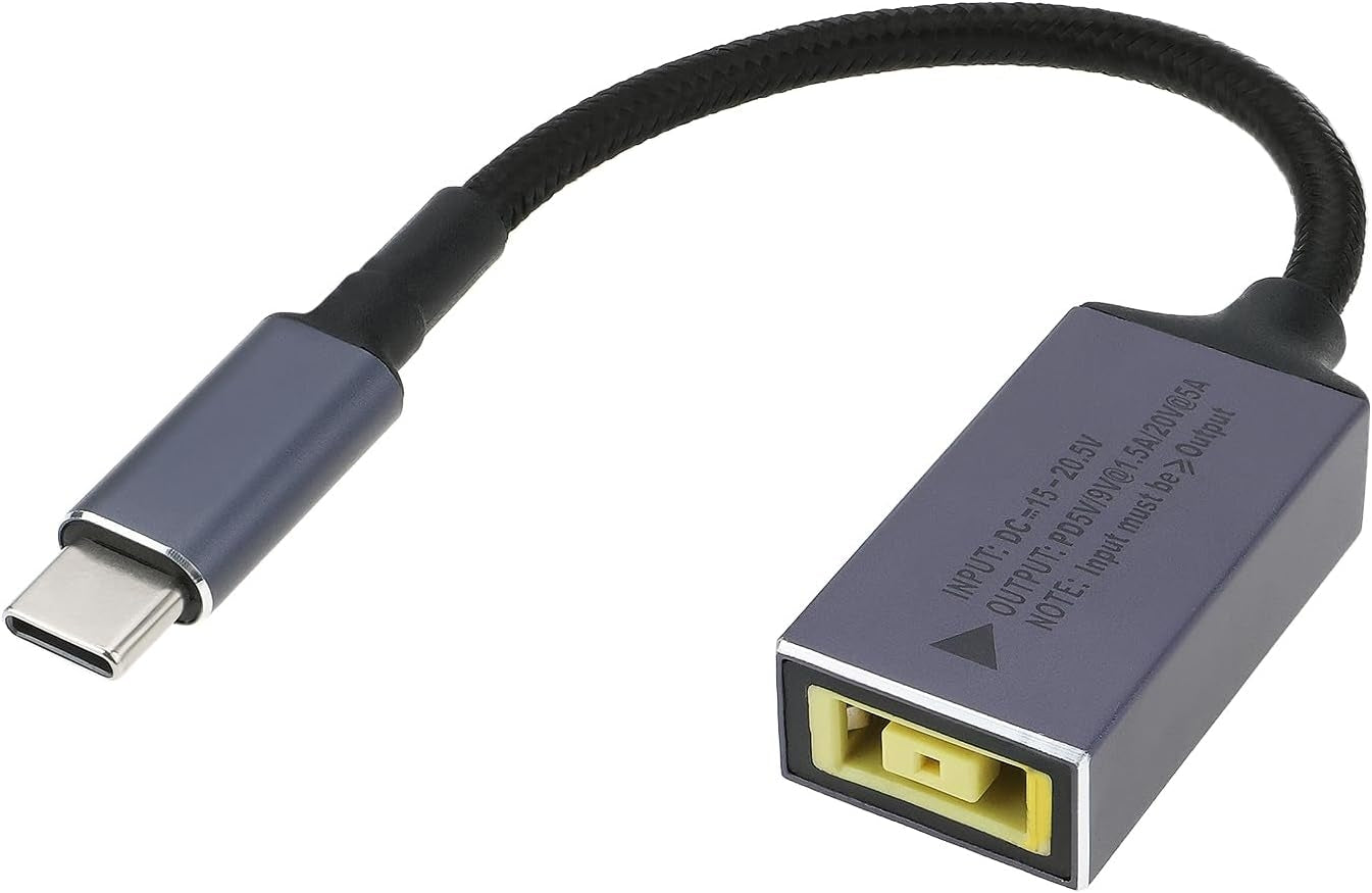 NÖRDIC Lenovo Square Yellow til USB-C adapter 17 cm