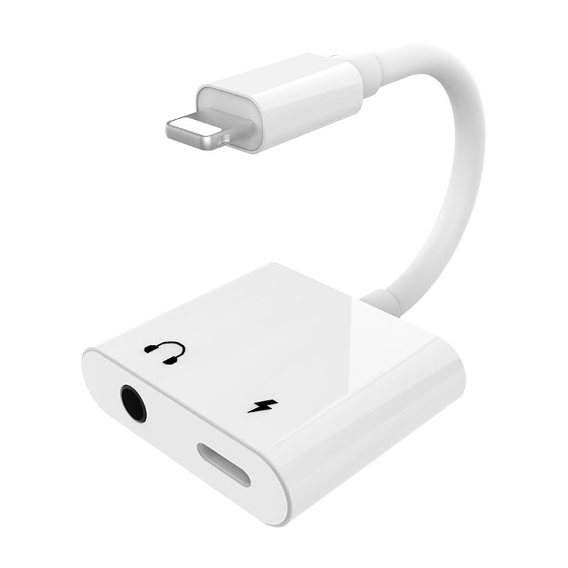 NÖRDIC Lightning Audio adapter med opladning Non MFI