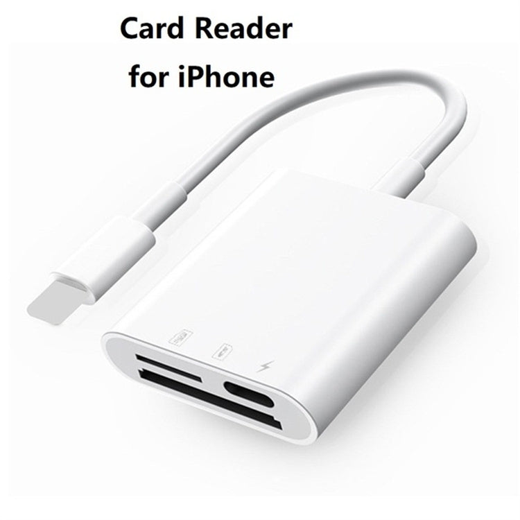 NÖRDIC Lightning-kortlæser 2-slots SD, MicroSD 1xLightning-opladning UHS-I