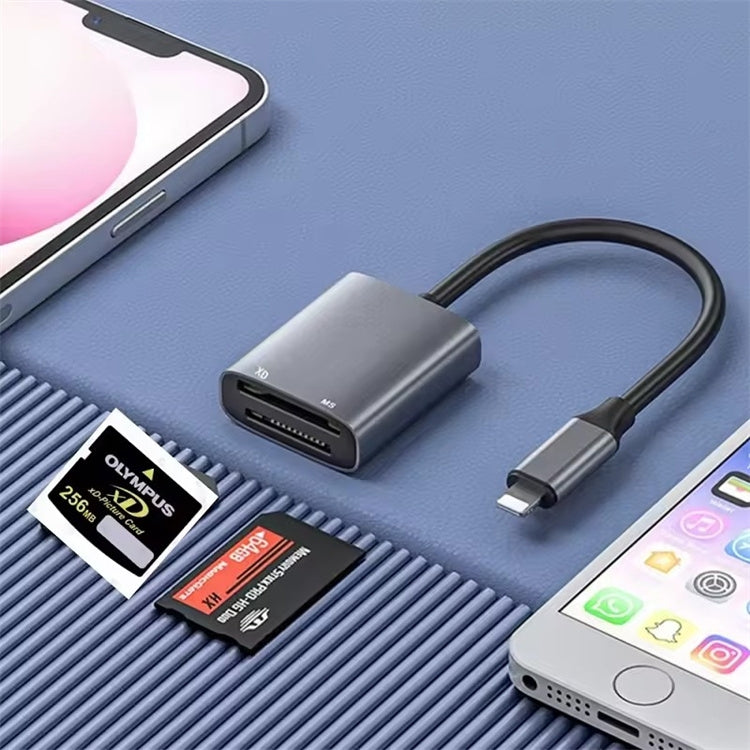 NÖRDIC Lightning-kortlæser 2-slot MS, xD UHS-I