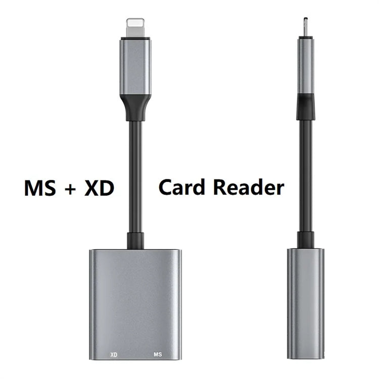 NÖRDIC Lightning-kortlæser 2-slot MS, xD UHS-I