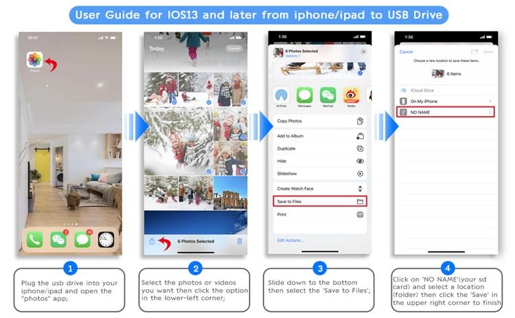 NÖRDIC Lightning-kortlæser 2-slot SD, MicroSD 1xUSB-A, 1xUSB-C Opladning UHS-I