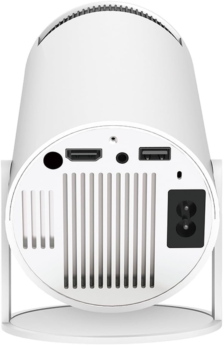 NÖRDIC Mini Portable Projector – 720p HD-understøttelse, Android 11, WiFi 6, BT 5.0, 180° rotation, hjemmebiografprojektor