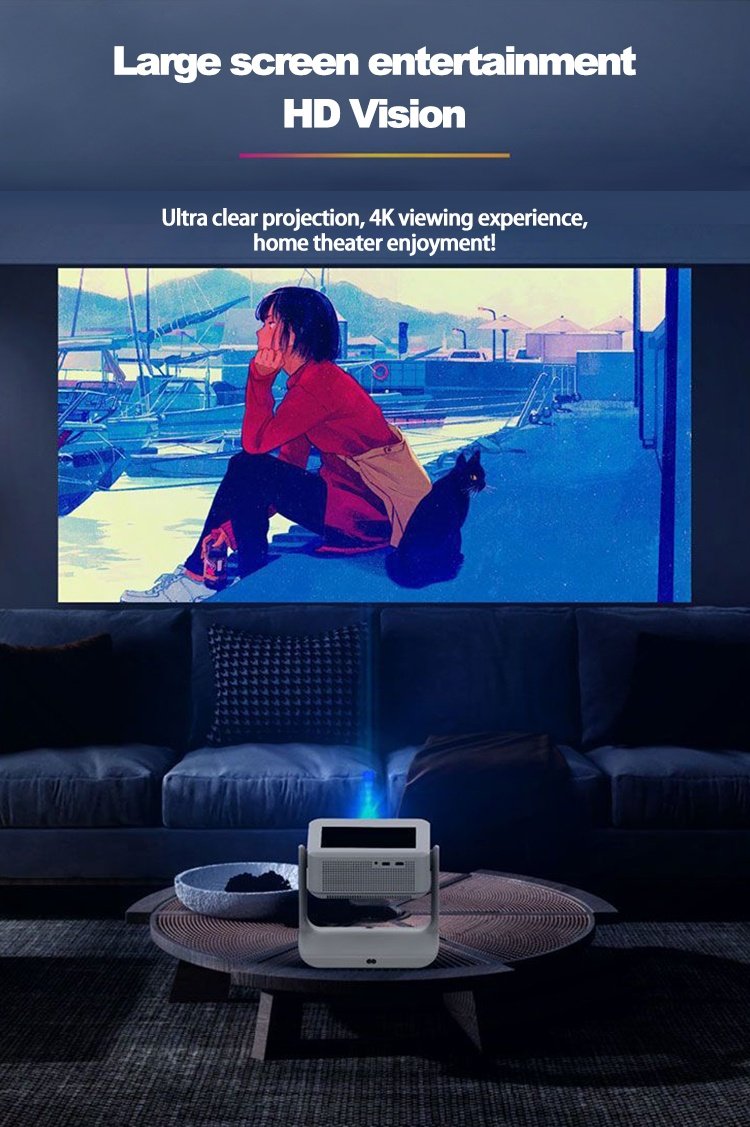 NÖRDIC Smart Touch Screen Projektor til Hjemmebiograf og Præsentationer