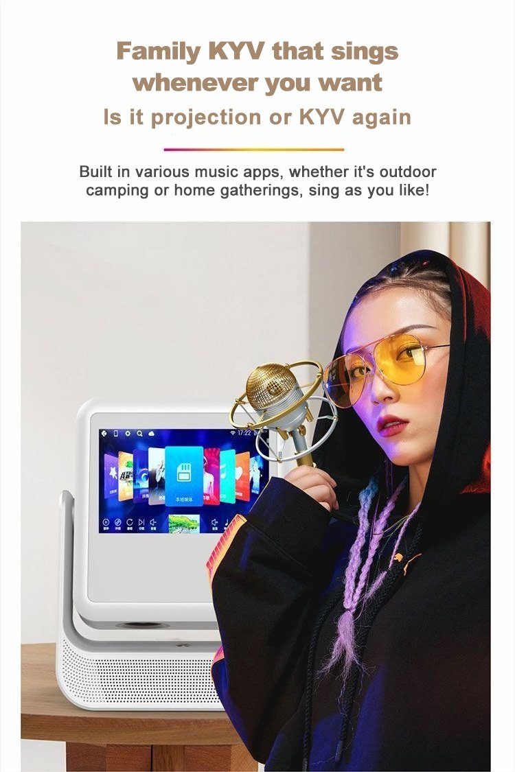 NÖRDIC Smart Touch Screen Projektor til Hjemmebiograf og Præsentationer