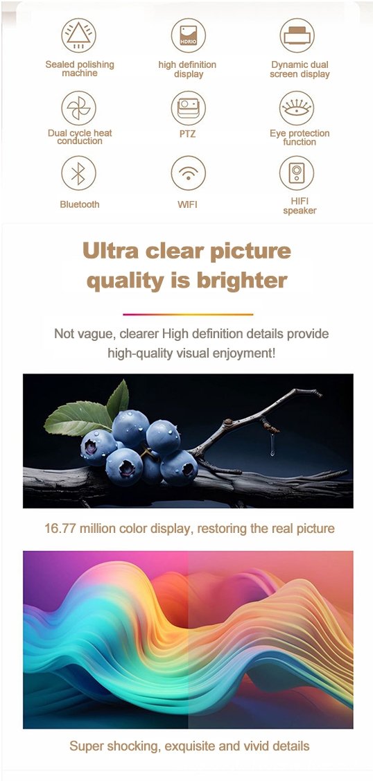 NÖRDIC Smart Touch Screen Projektor til Hjemmebiograf og Præsentationer