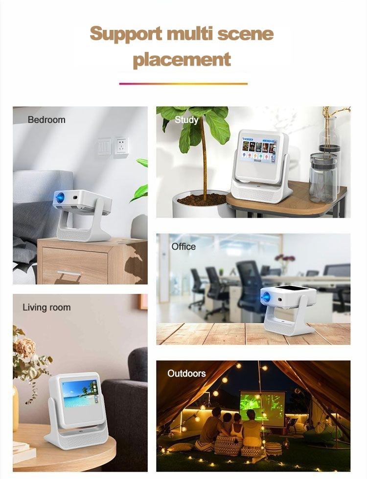 NÖRDIC Smart Touch Screen Projektor til Hjemmebiograf og Præsentationer