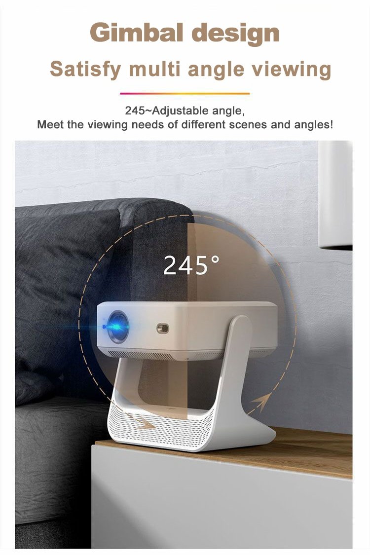 NÖRDIC Smart Touch Screen Projektor til Hjemmebiograf og Præsentationer