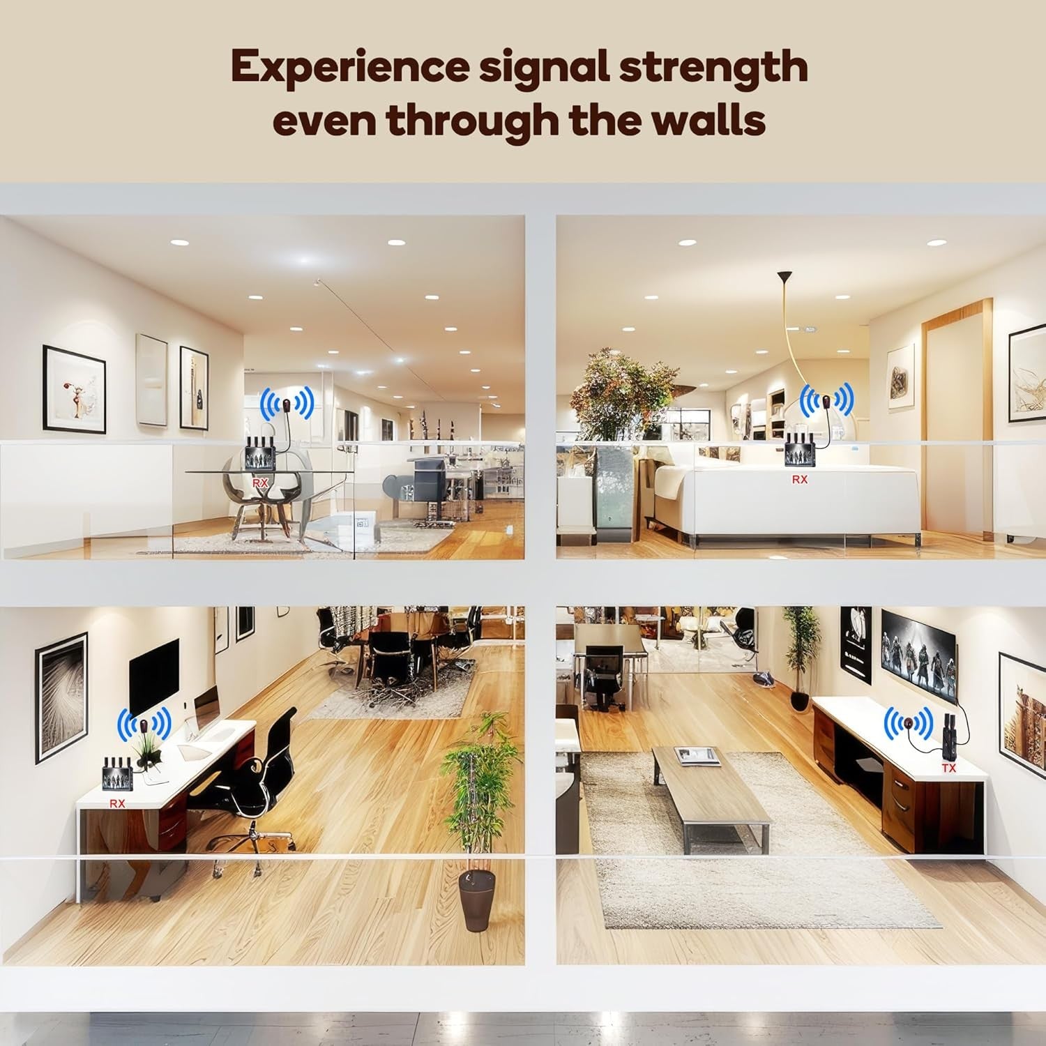 NÖRDIC Trådløs Bærbar 7" skærm, video sender og modtager, 2.4G/5.0G, 4k HDMI INPUT / 1080p OUTPUT, 400m