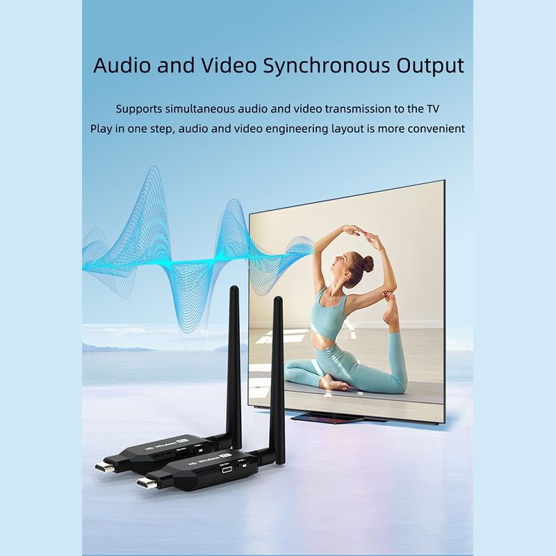 NÖRDIC Trådløs HDMI-forlænger Sender/Modtager 1080P HD 5G Wifi til Laptop til TV PC Monitor Projektor 50m