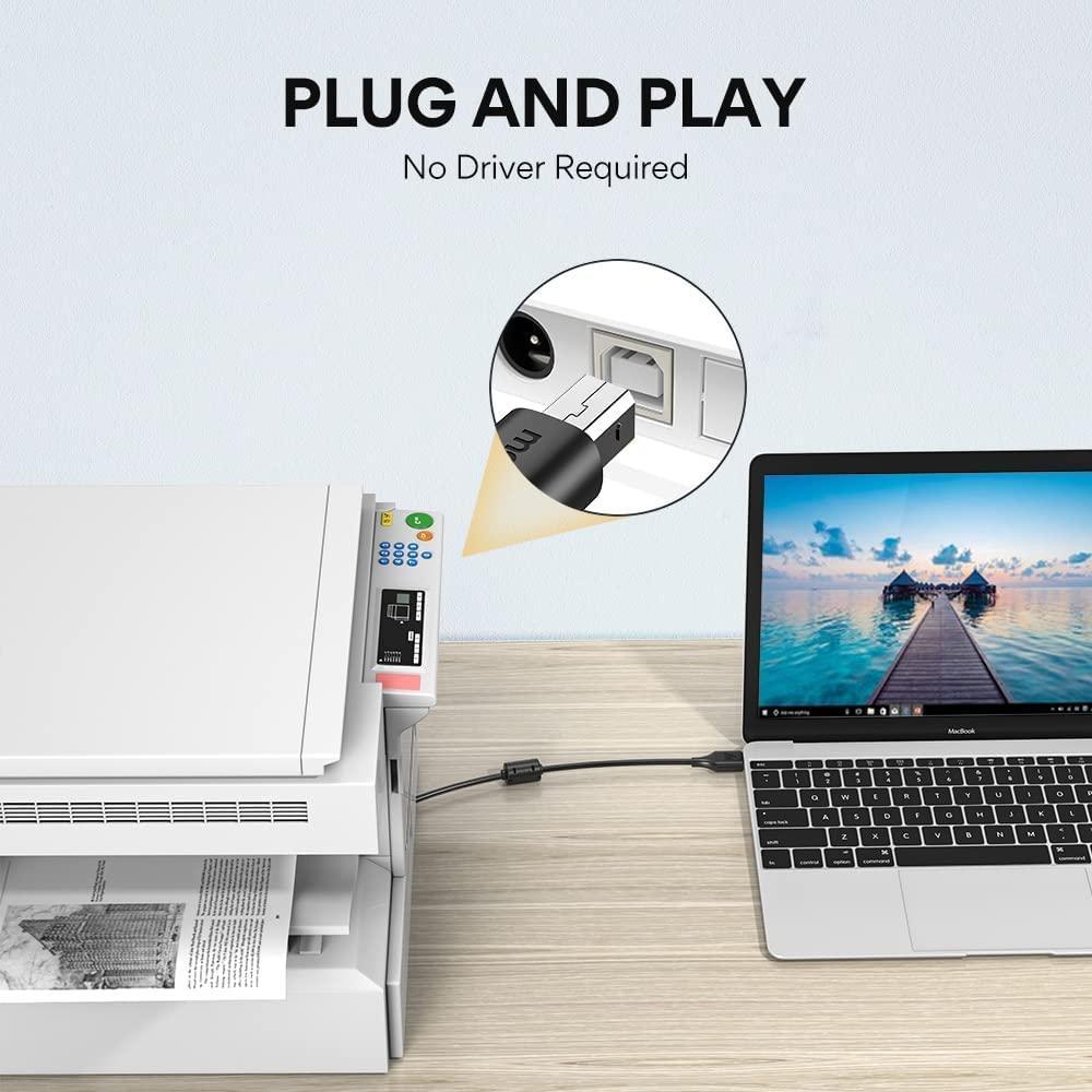 NÖRDIC USB2.0 A han til B han kabel 1m