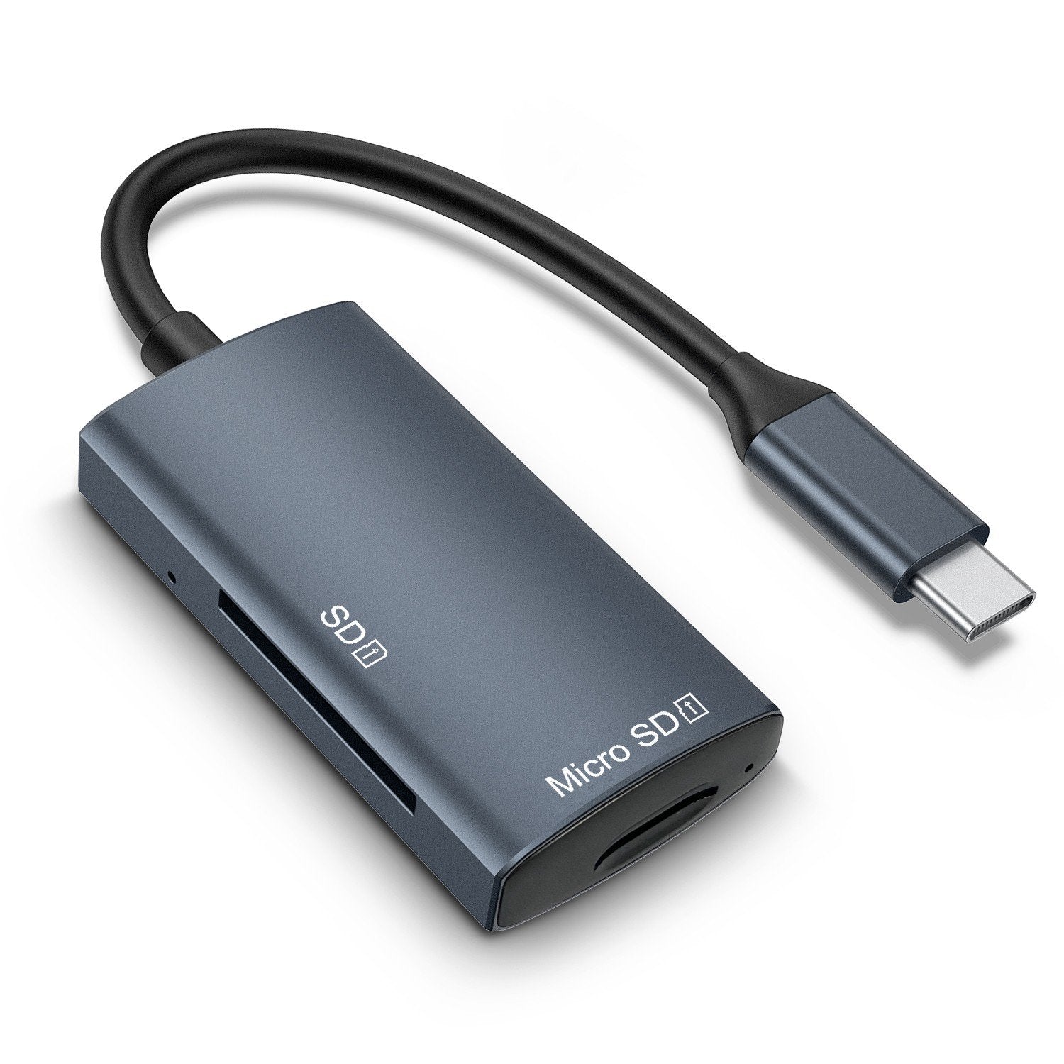NÖRDIC USB-C 3.0 Kortlæser 2 porte SD3.0, MicroSD3.0 UHS-I
