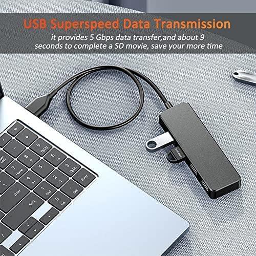 NÖRDIC USB 3.1 Hub 5Gbps 4PORT 35cm kabel sort