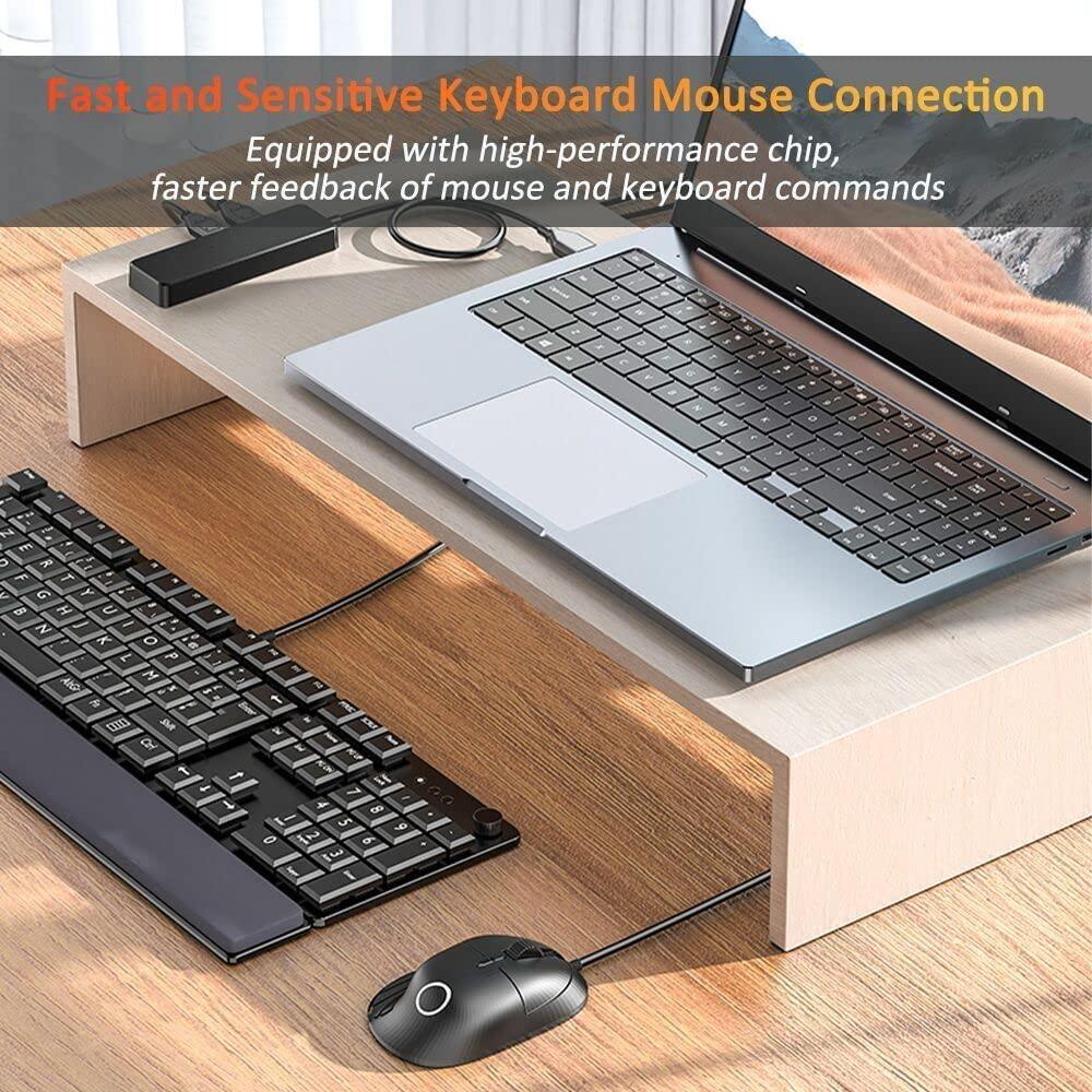 NÖRDIC USB 3.1 Hub 5Gbps 4PORT 35cm kabel sort