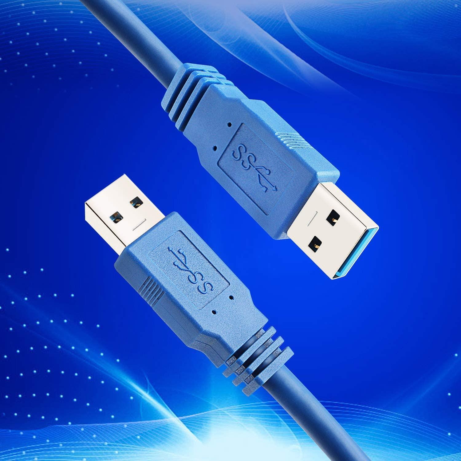 NÖRDIC USB3.1 kabel type A han til type A mandlig 1,8m 5Gbps USB3.0