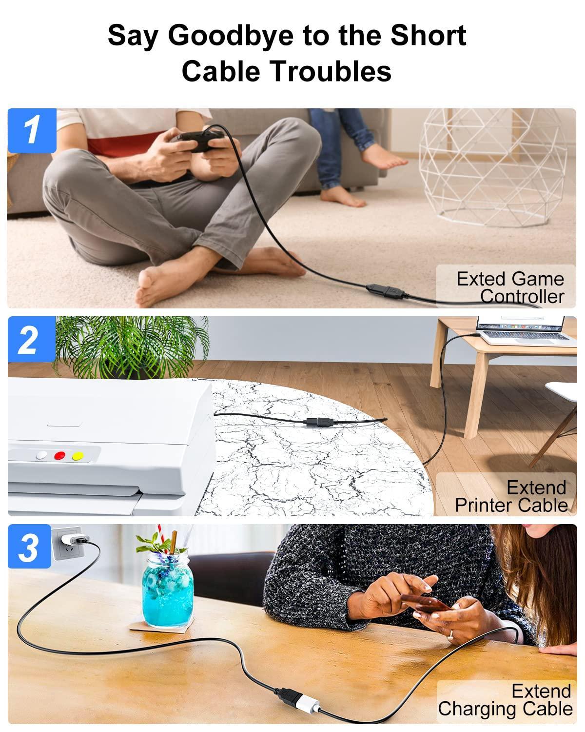 NÖRDIC USB 3.0 type A forlængerkabel 2m