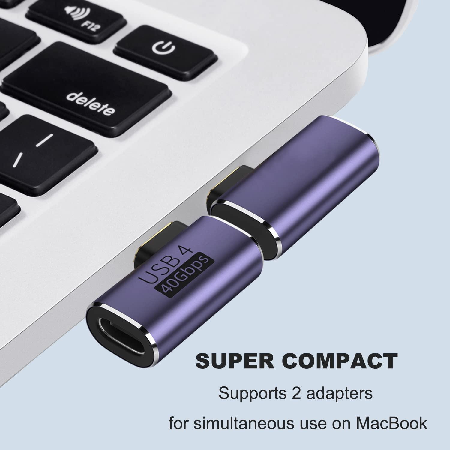 NÖRDIC USB4 vinklet adapter han til hun 40G 8K30Hz PD100W