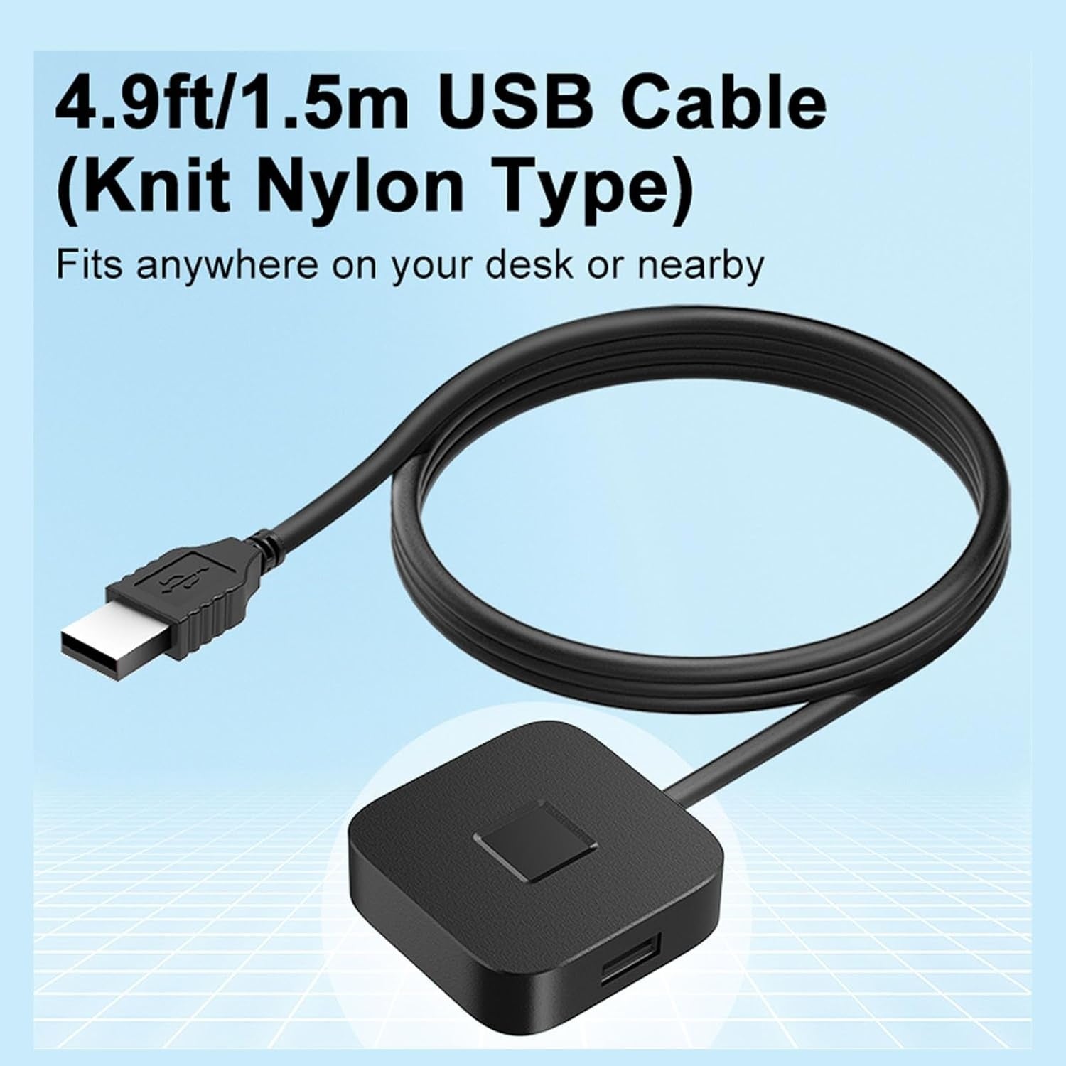 NÖRDIC USB A+C Fingeraftrykslæser til Windows 10/11, Hurtig matchende biometrisk fingeraftrykslæser