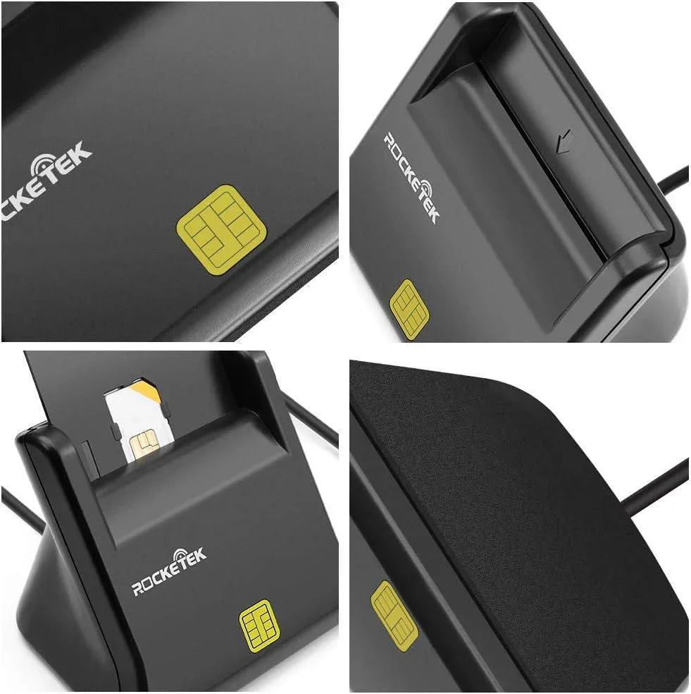 NÖRDIC USB-A Smart- og SIM-kortlæser ISO7816 ID-kort EMV Kreditkort