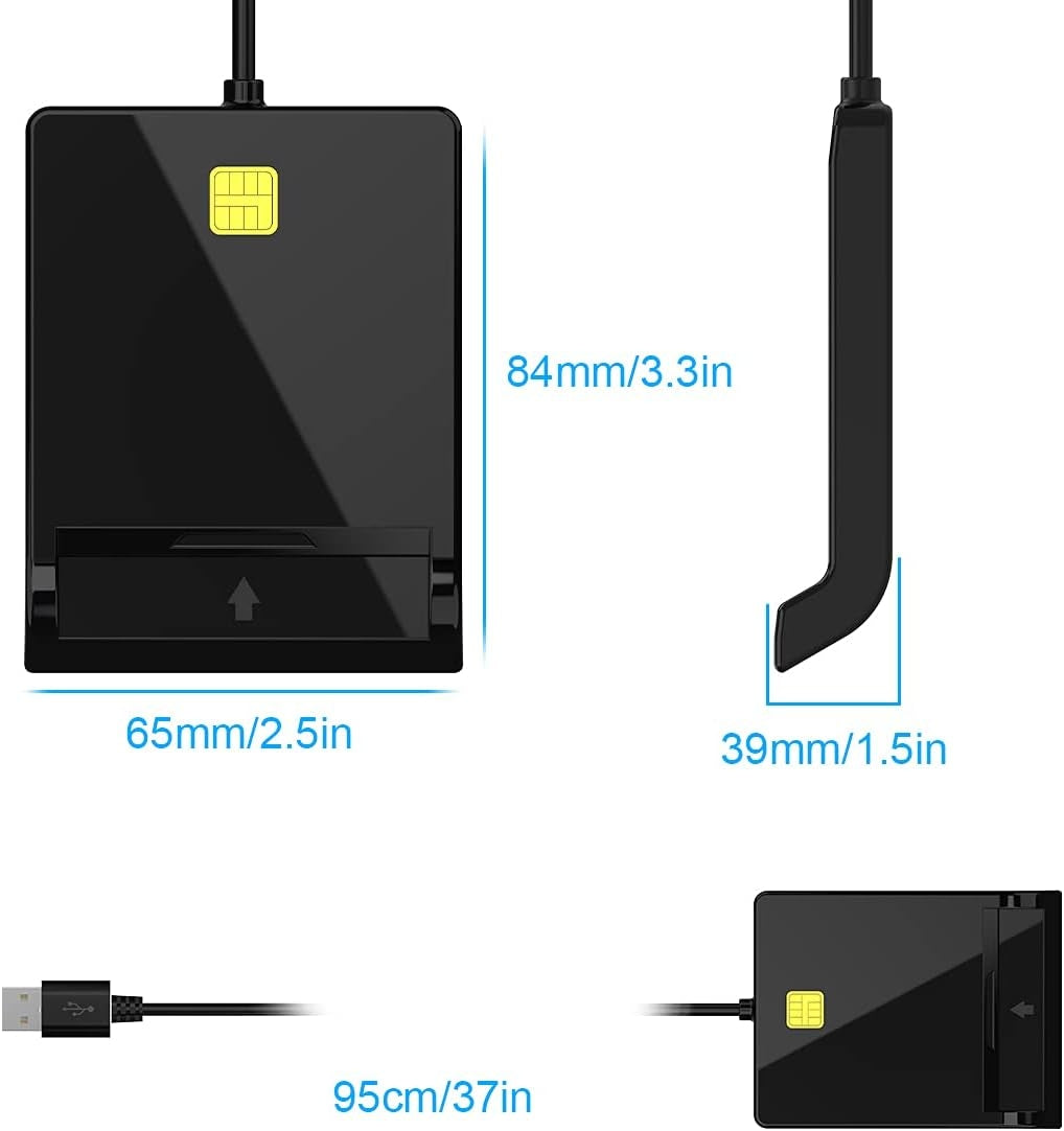 NÖRDIC USB-A Smart- og SIM-kortlæser ISO7816 ID-kort EMV Kreditkort