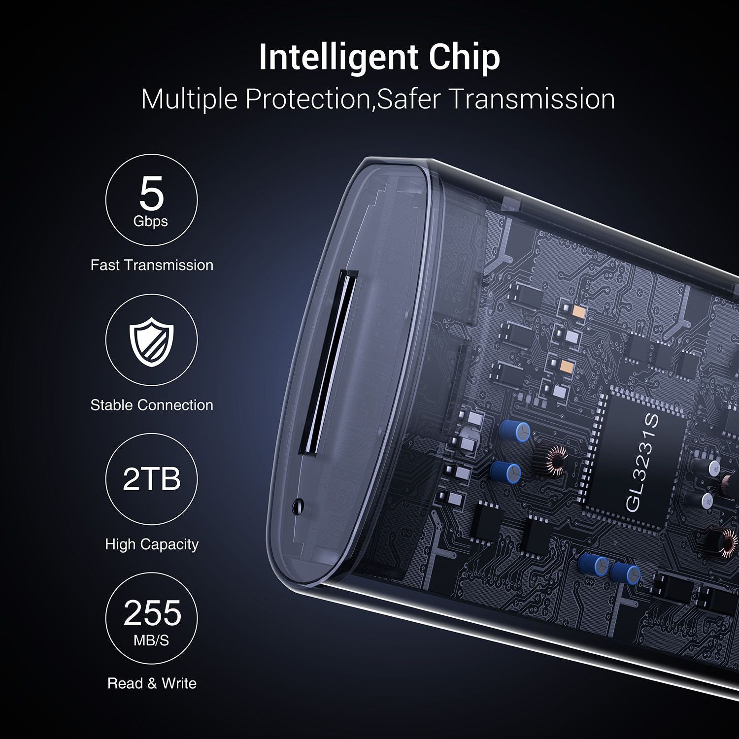 NÖRDIC USB-A, USB-C Kortlæser 2 Slot SD4.0, MicroSD4.0 UHS-II