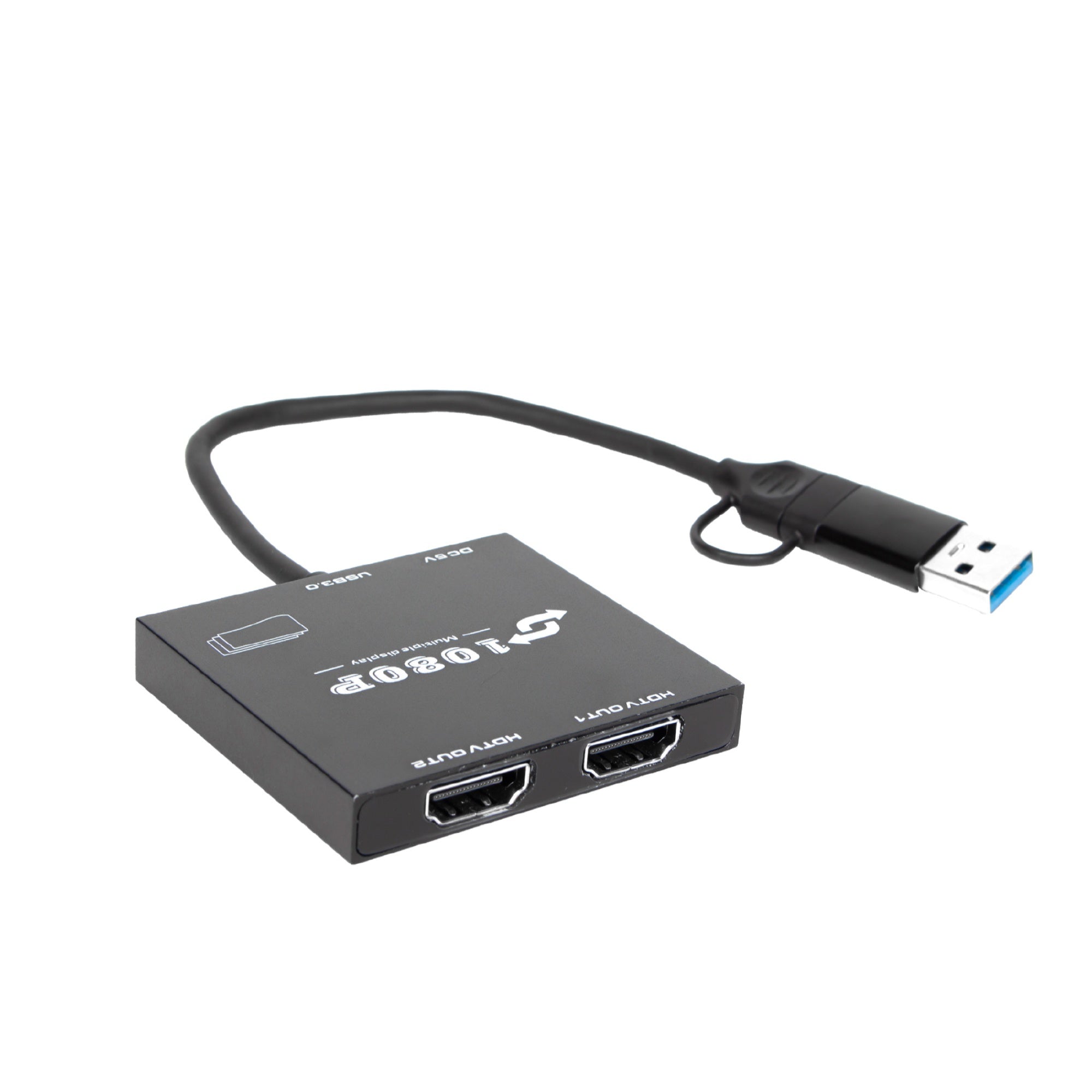 NÖRDIC USB-A och C till Dual HDMI 1080P60Hz