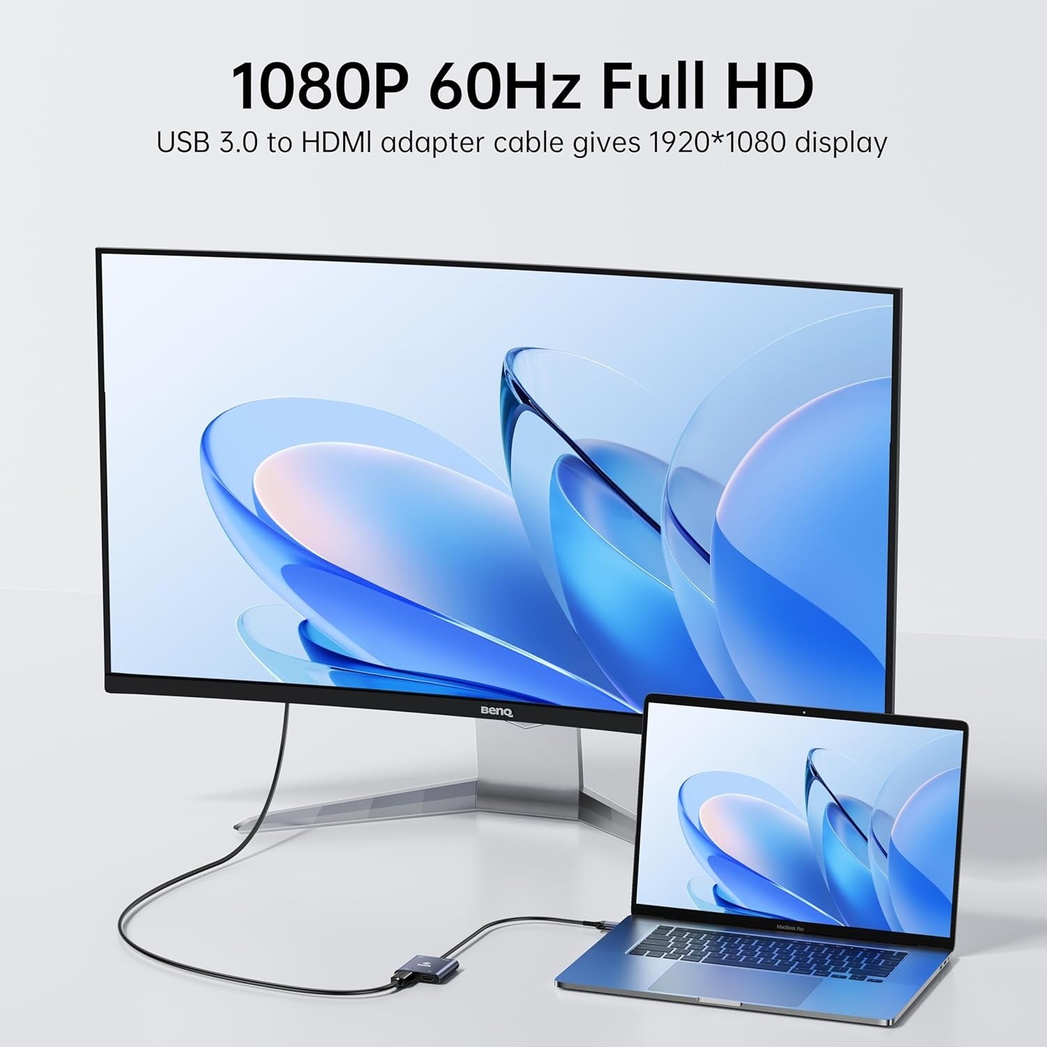 NÖRDIC USB-A och C till Dual HDMI 1080P60Hz