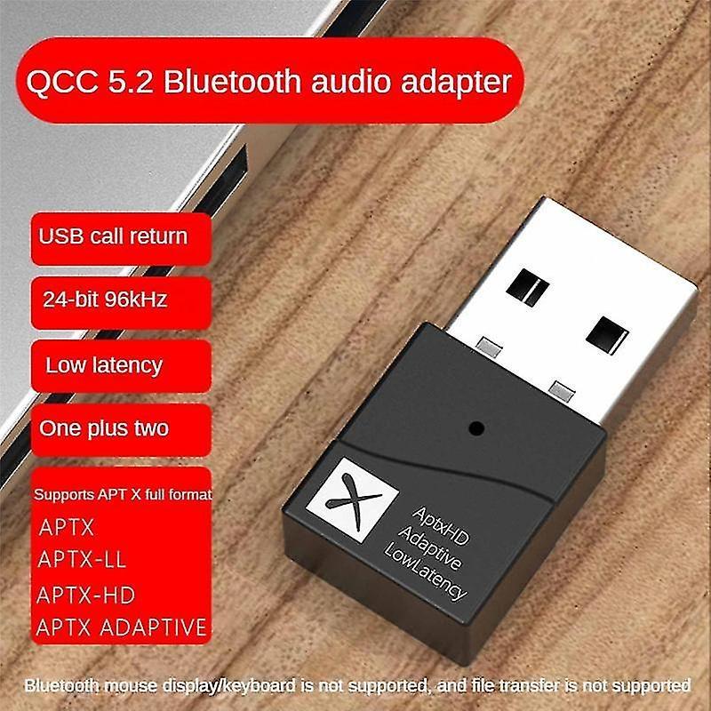 NÖRDIC USB-A Bluetooth 5.2-adapter med Qualcomm-chip og aptX LL aptX Adaptive