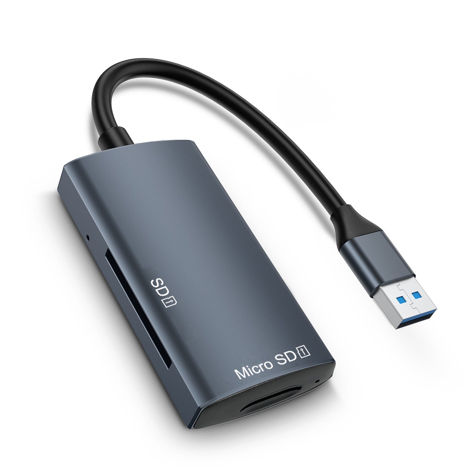 NÖRDIC USB-C 3.0 Kortlæser 2 porte SD3.0, MicroSD3.0 UHS-I