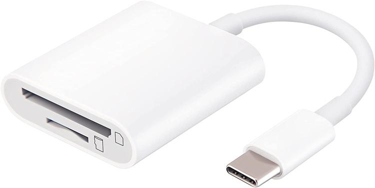 NÖRDIC USB-C kortlæser 2 slot SD, MicroSD UHS-I