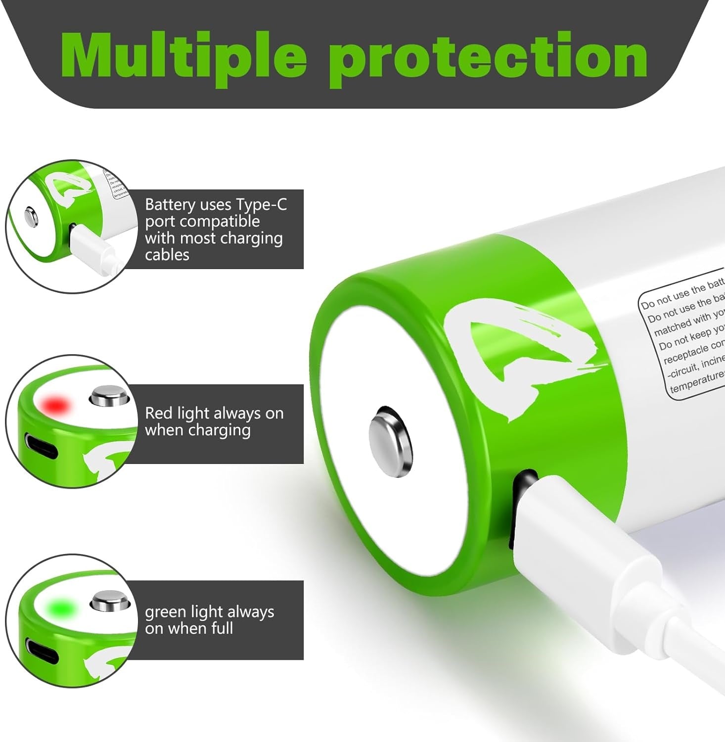 NÖRDIC USB-C Uppladdningsbara batterier 2-pack D/LR20