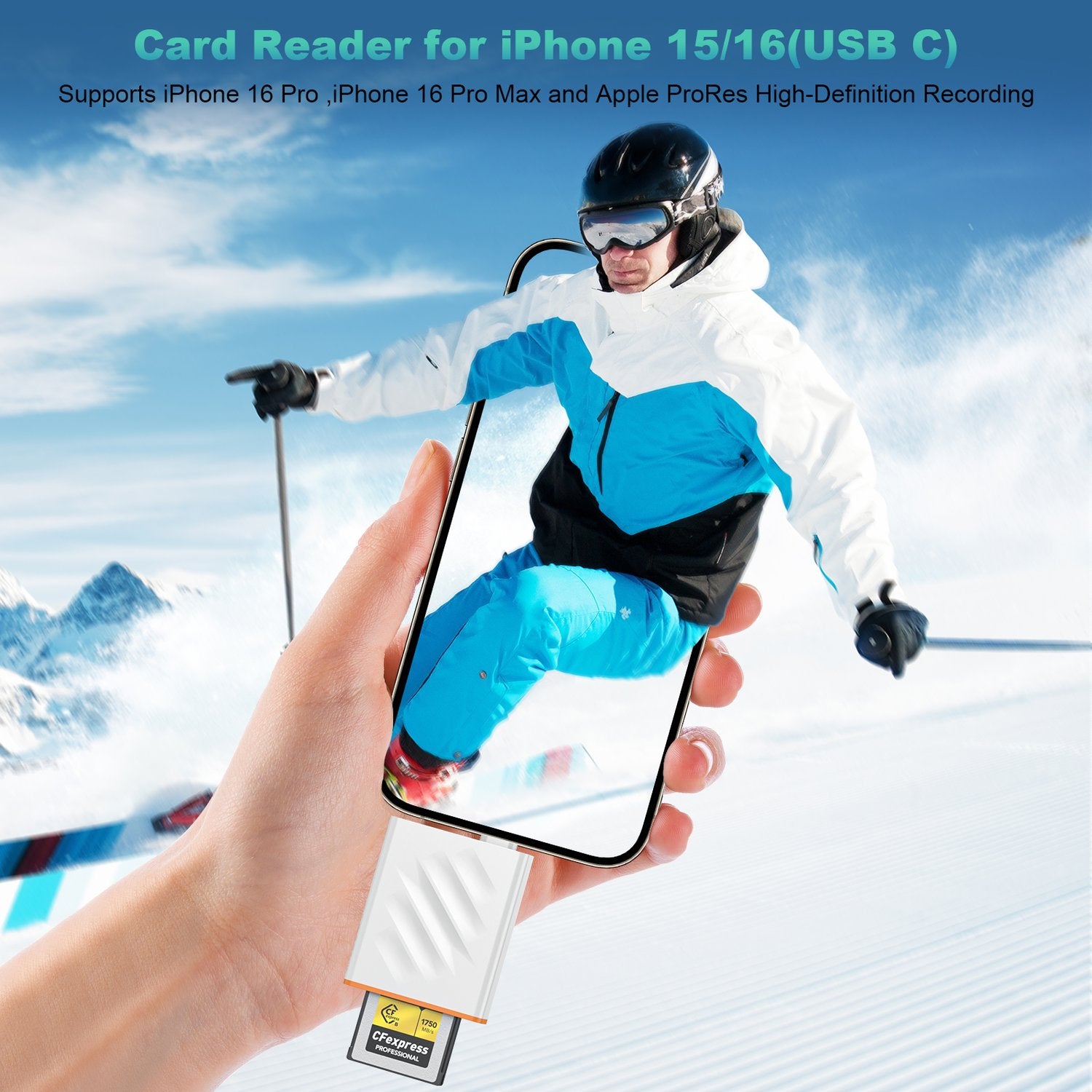 NÖRDIC USB-A, USB-C 3.0 Kortlæser CFexpress Type A UHS-I