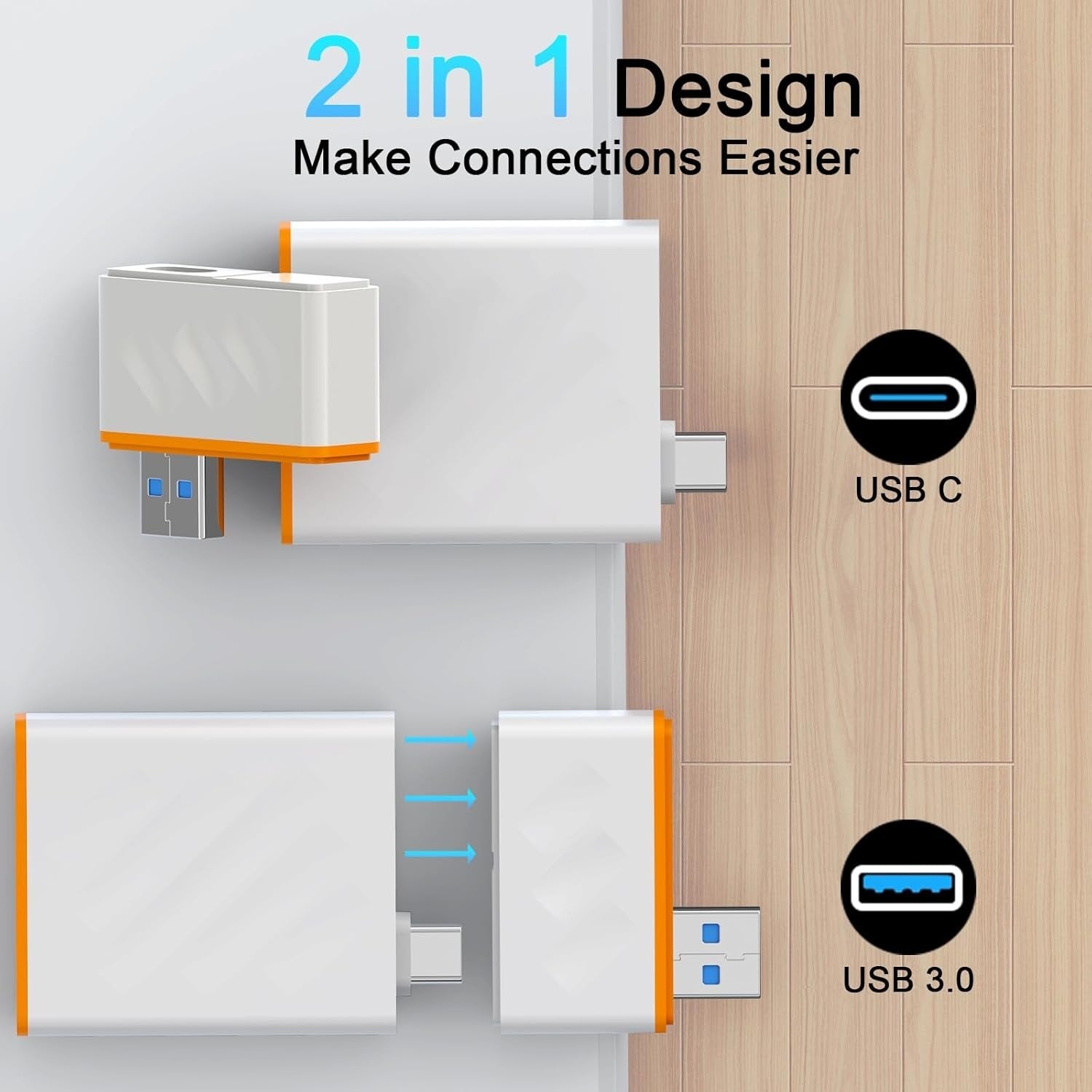 NÖRDIC USB-A, USB-C 3.0 Kortlæser 2 Slot CFexpress Type A, SD3.0 UHS-I