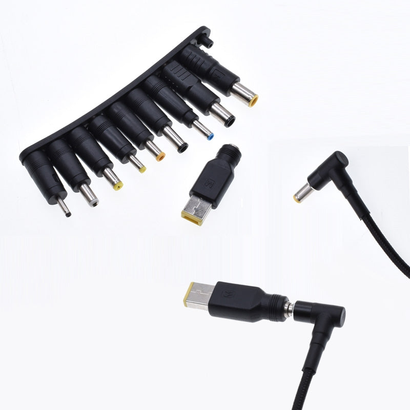 NÖRDIC USB-C til DC-strømkabel med 10 adaptere 1.8m