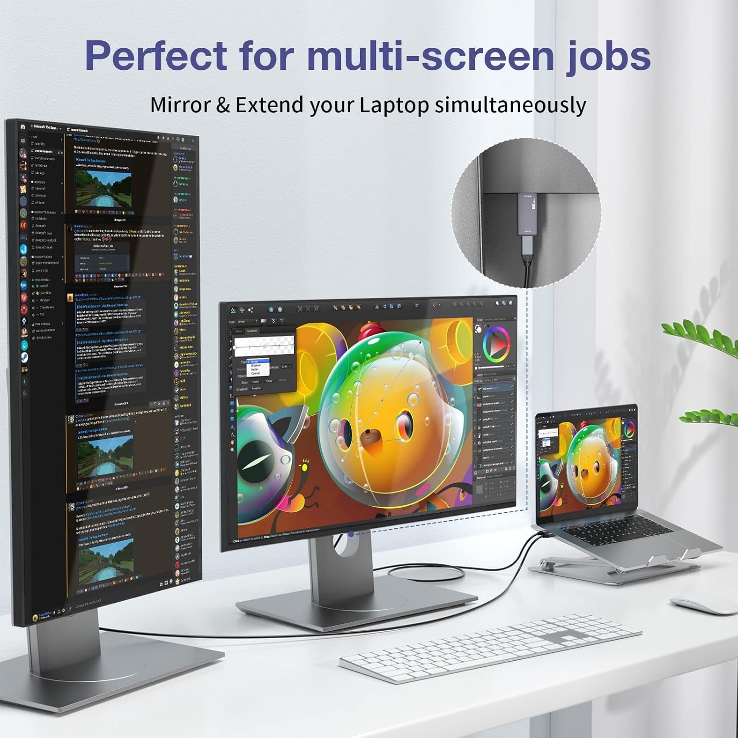 NÖRDIC USB-C til HDMI 8K60Hz adapter