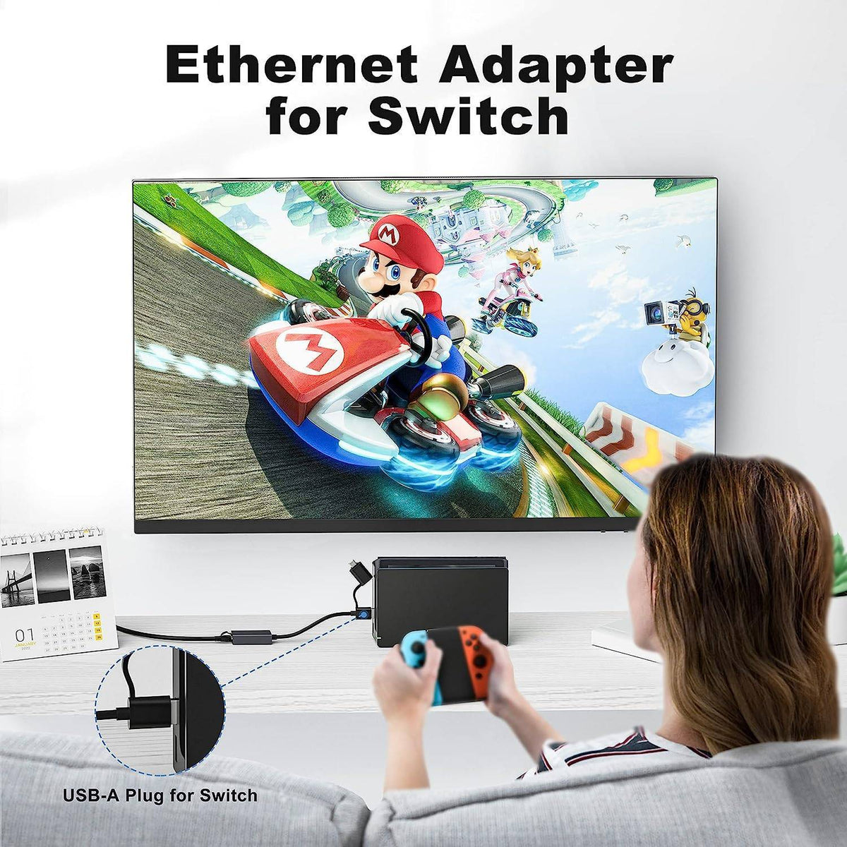 NÖRDIC USB-C til Gigabit Ethernet-netværksadapter, 17 cm, Space Grey, aluminium, Realtek RTL8153BC