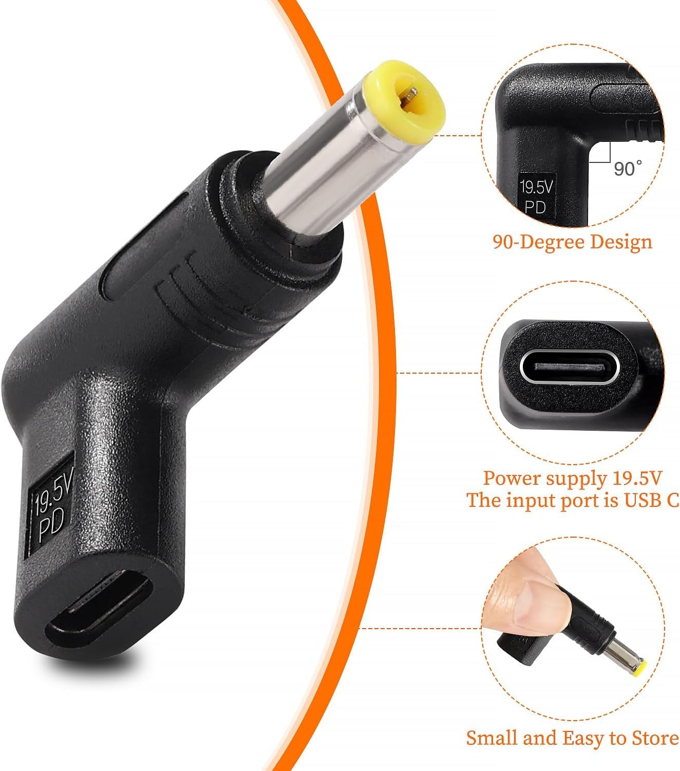 NÖRDIC USB-C til DC 5.5x2.5mm-adapter 12-20V