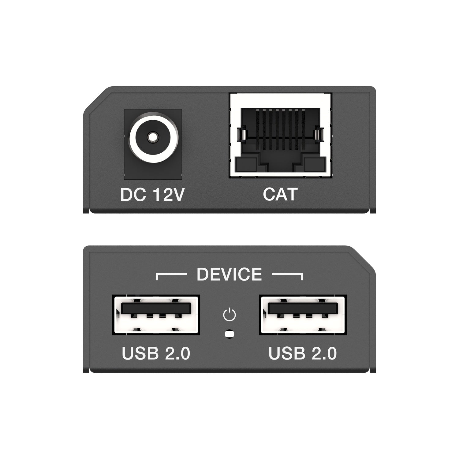 NÖRDIC USB-forlænger Splitter 1 til 2 CAT6 100m