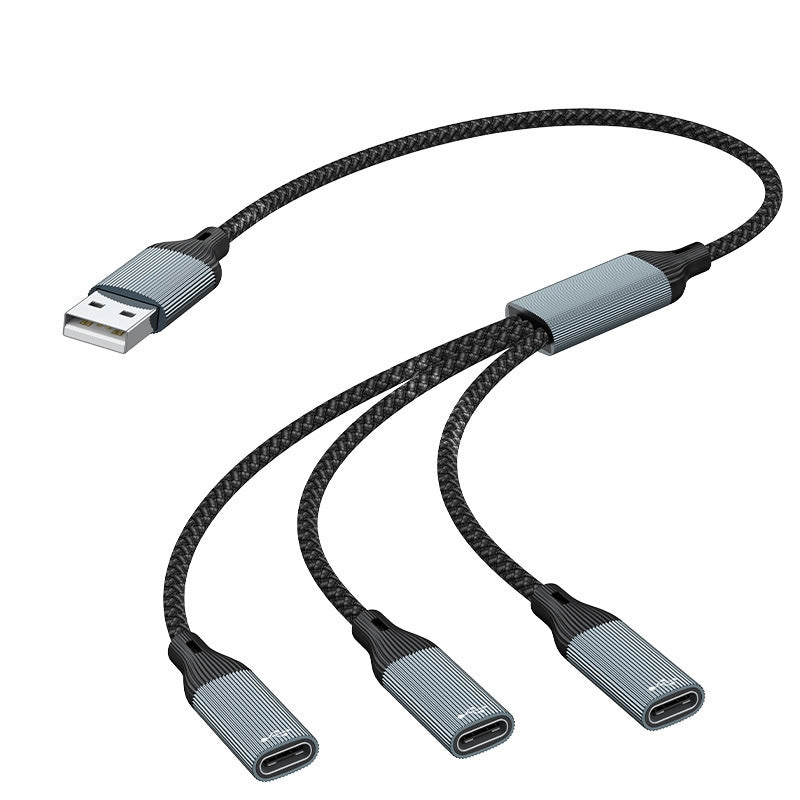 NÖRDIC USB Splitter USB-A til 3xUSB-C