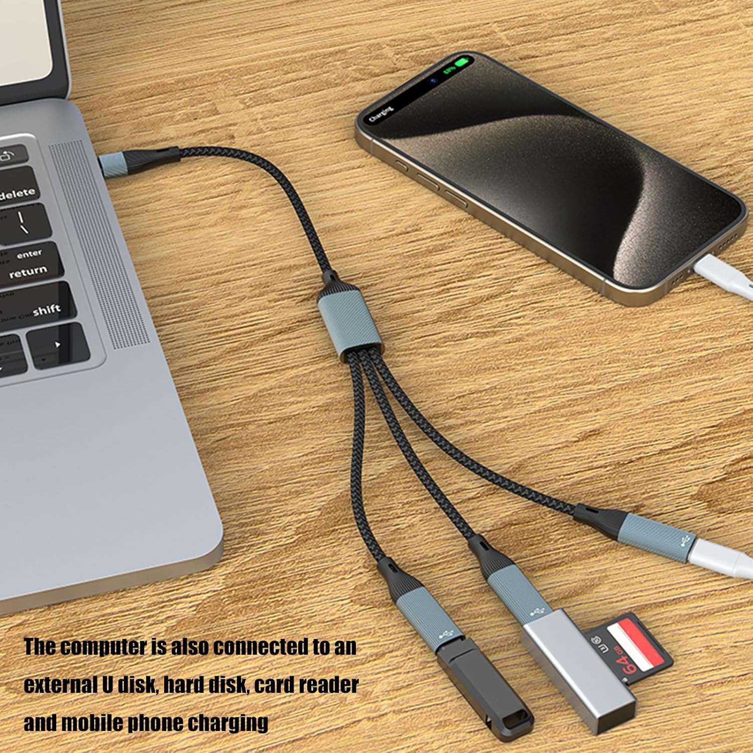 NÖRDIC USB-splitter USB-C til 3xUSB-C