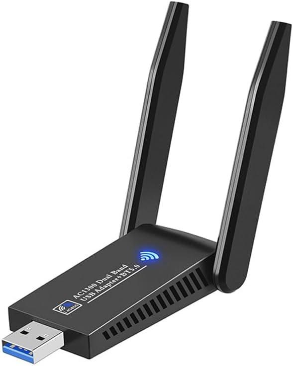 NÖRDIC WIFI6 Bluetooth 5.0 trådløs USB 3.0 adapter Dual Band 2.4/5.8GHz 1300Mbps
