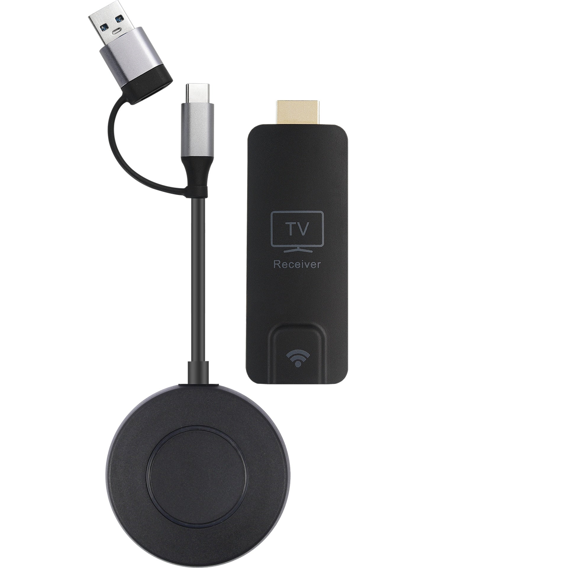 NÖRDIC Trådløs USB-C/A til HDMI Forlænger 1080P 60Hz 50m Windows, Android og iOS